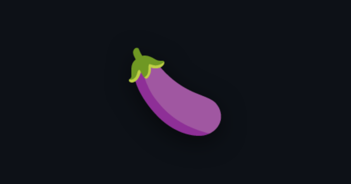Eggplant emoji hero